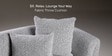 Amyra 2 Seater Sofa In Grey Finish