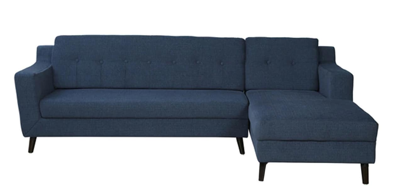 Buy Amanda Fabric LHS Sectional Sofa In Navy Blue Colour By Casacraft ...