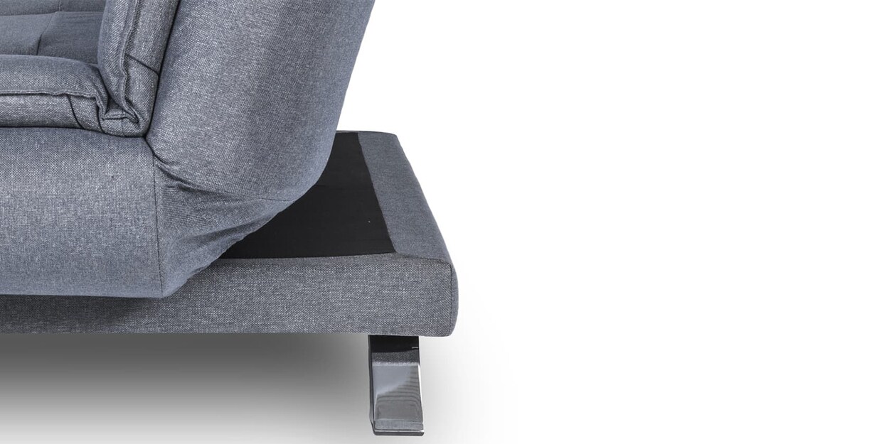 Buy Amoeba Fabric Convertible Sofa Cum Bed in Omega Blue Colour by