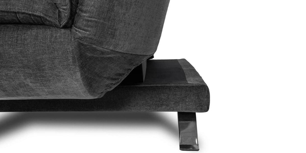 Buy Amoeba Fabric Convertible Sofa Cum Bed in Smoke Grey Colour by