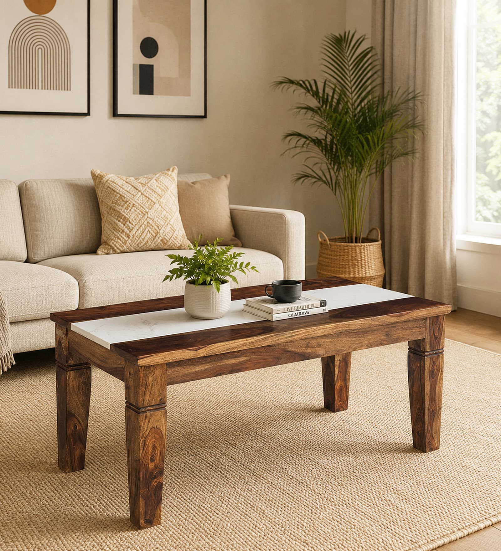Amalfi Sheesham wood Coffee table In Provincial Teak Finish Amalfi Sheesham wood Coffee table In Provincial Teak Finish