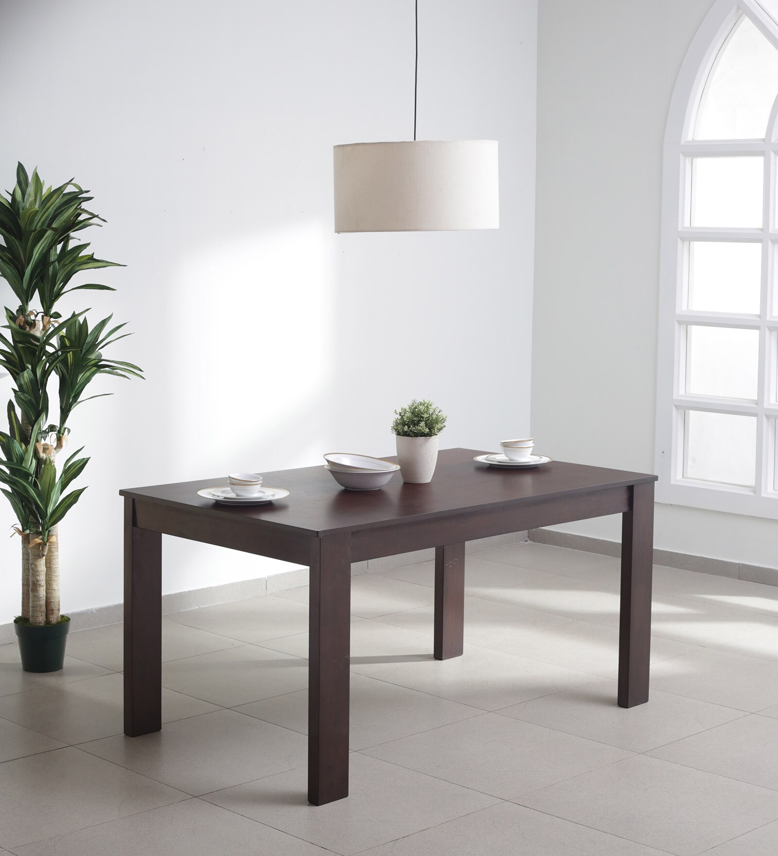 Amanda 6 Seater Dining Table In Cappuccino & Beige Finish