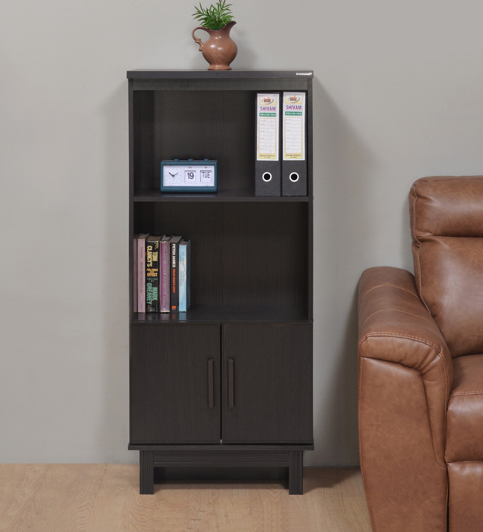 Amando Book Case in Wenge Colour by Nilkamal