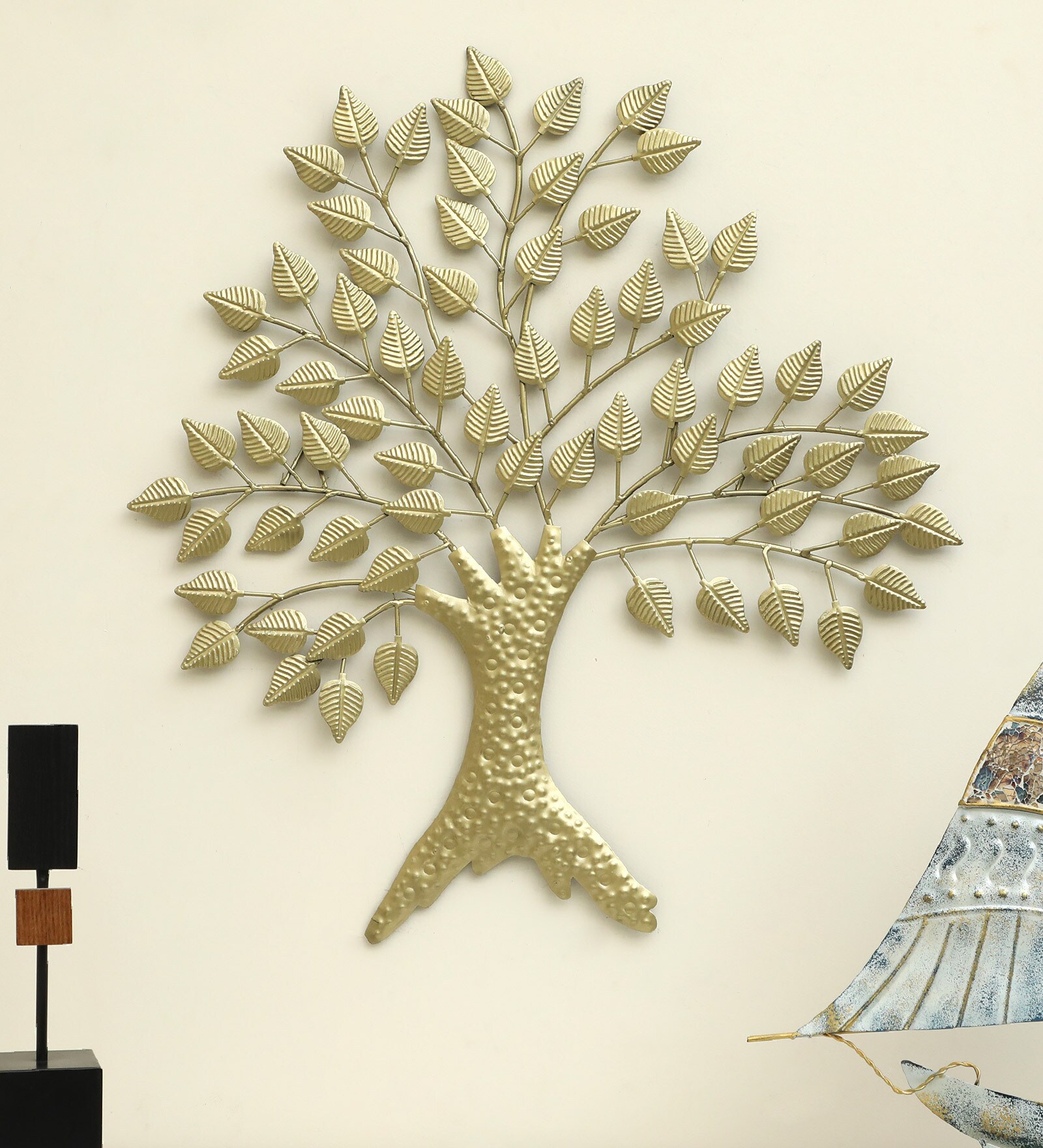 Iron Amara Gold Multicolour Floral Wall Art