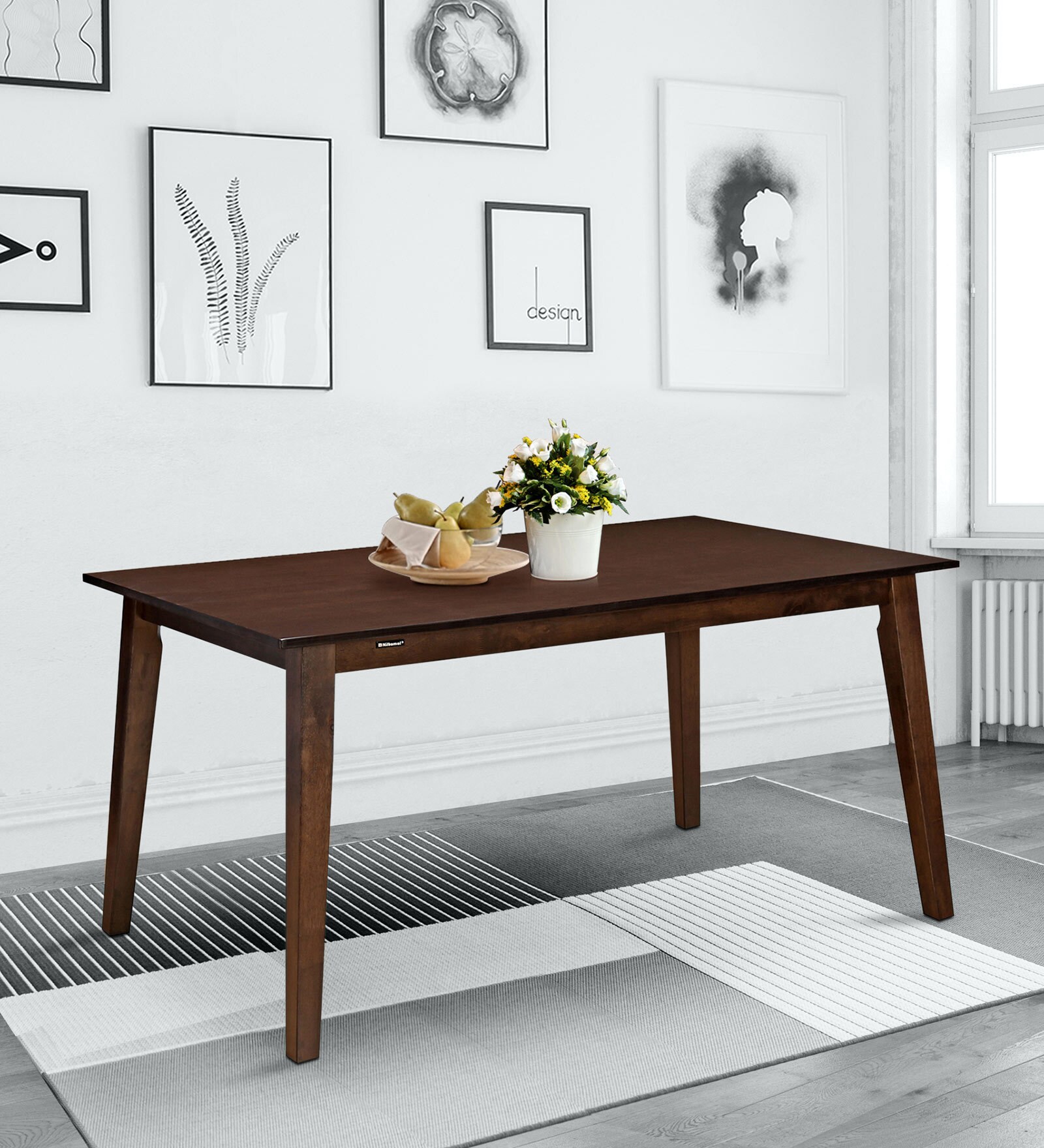 Amber 6 Seater Dining Table in Wenge Finish Amber 6 Seater Dining Table in Wenge Finish