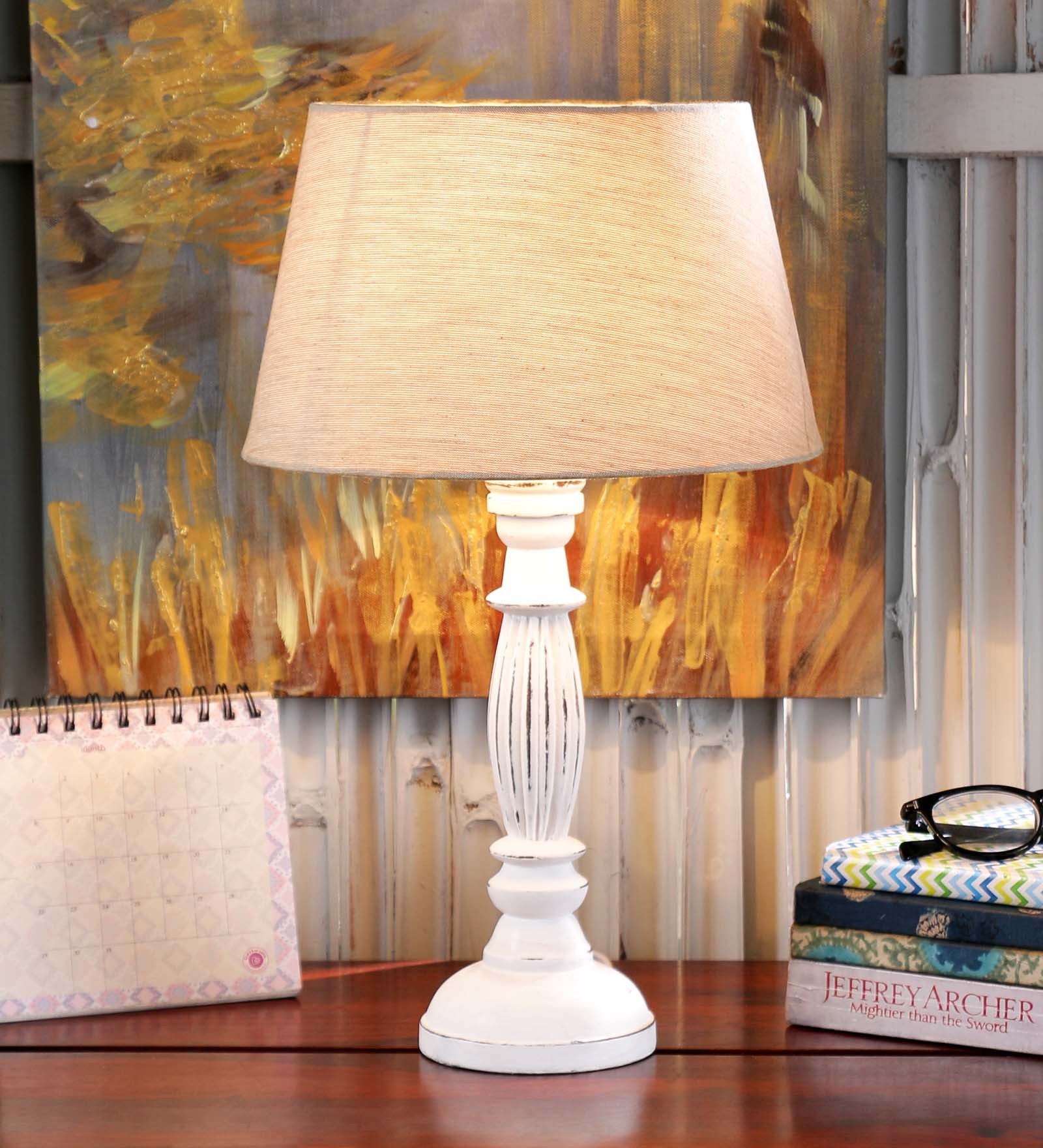 Amelia Table Lamp with White Base -
