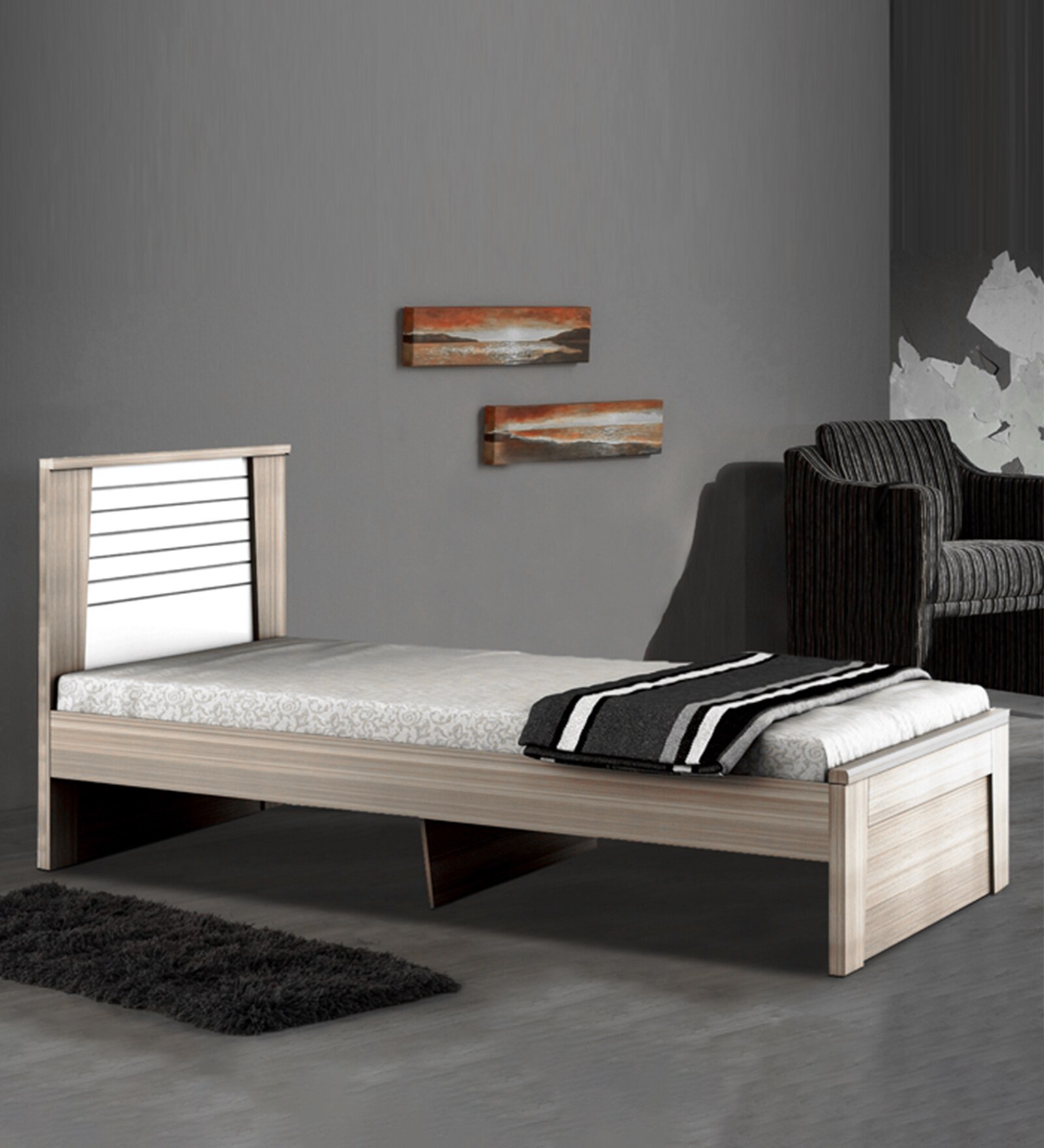 Ambra Single Bed in Oak Colour