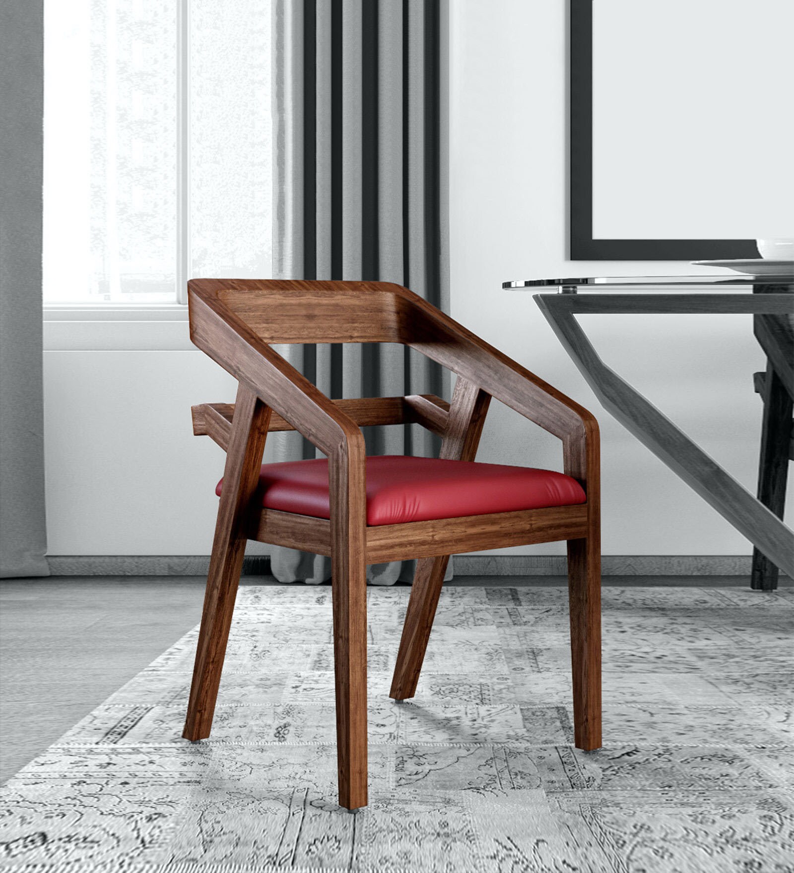 Buy Amelia Dining Chair in Brown Colour by Durian Online Uphlostered