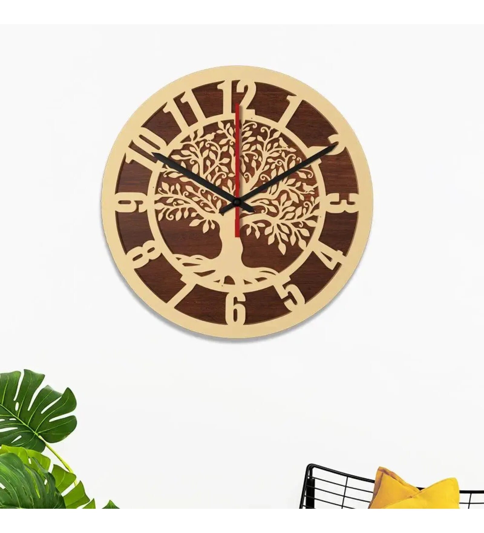 Amenhotep Engineered Wood Grey Wall Clock