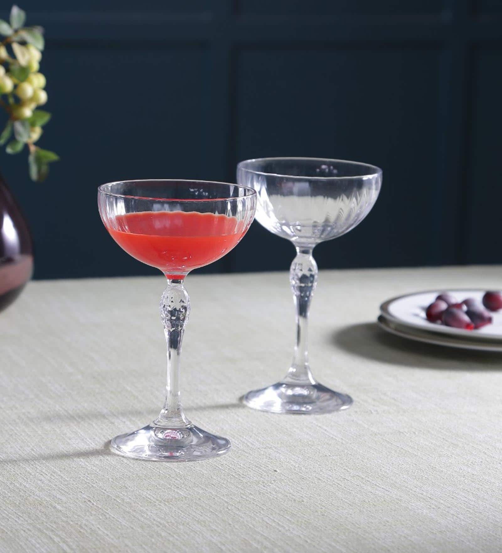 America '20S Transparent Glass 230ml (Set of 6) Coupe Wine Glasses