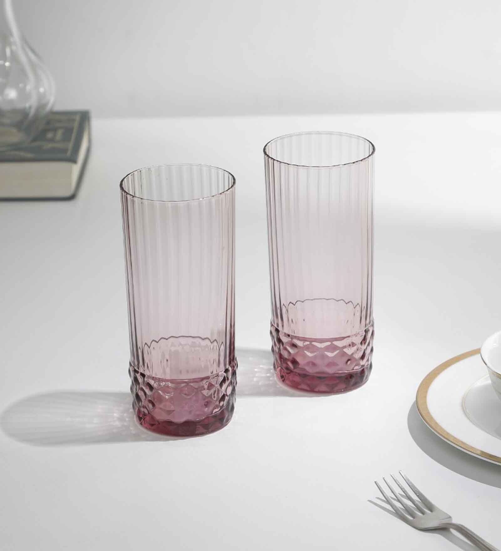 America 480ml Pink Glass (Set of 6) Everyday Glasses