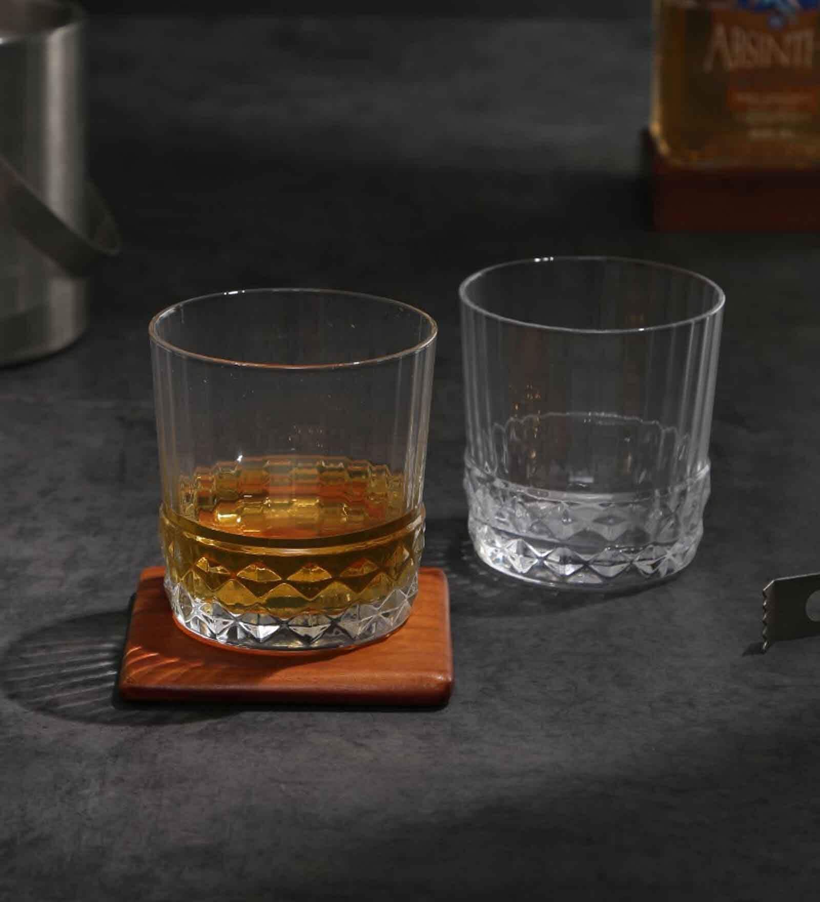 America 370ml Transparent Glass (Set of 6) Whiskey Glasses