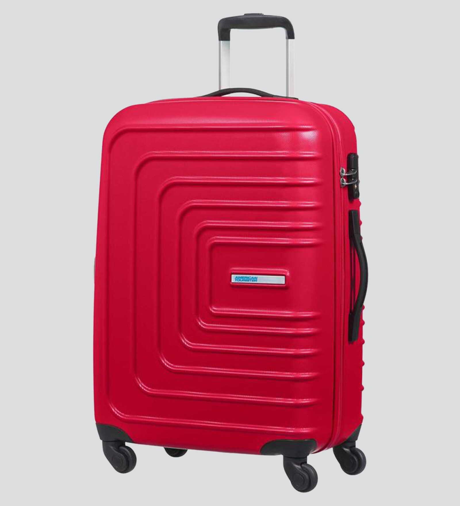 Buy American Tourister Sunset Square Red Polycarbonate Trolley Suitcase