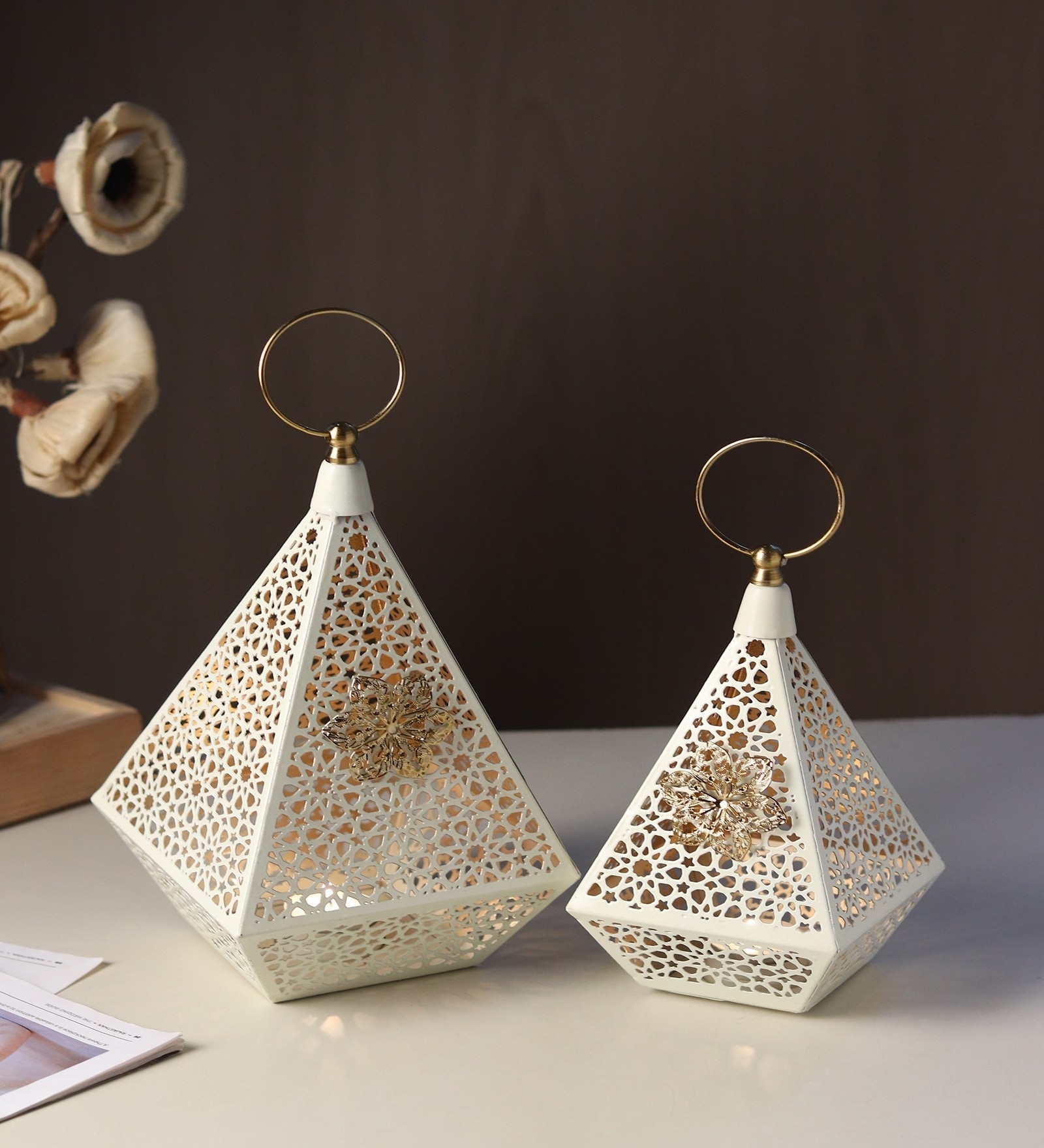 Ivory Amira Lanterns Set