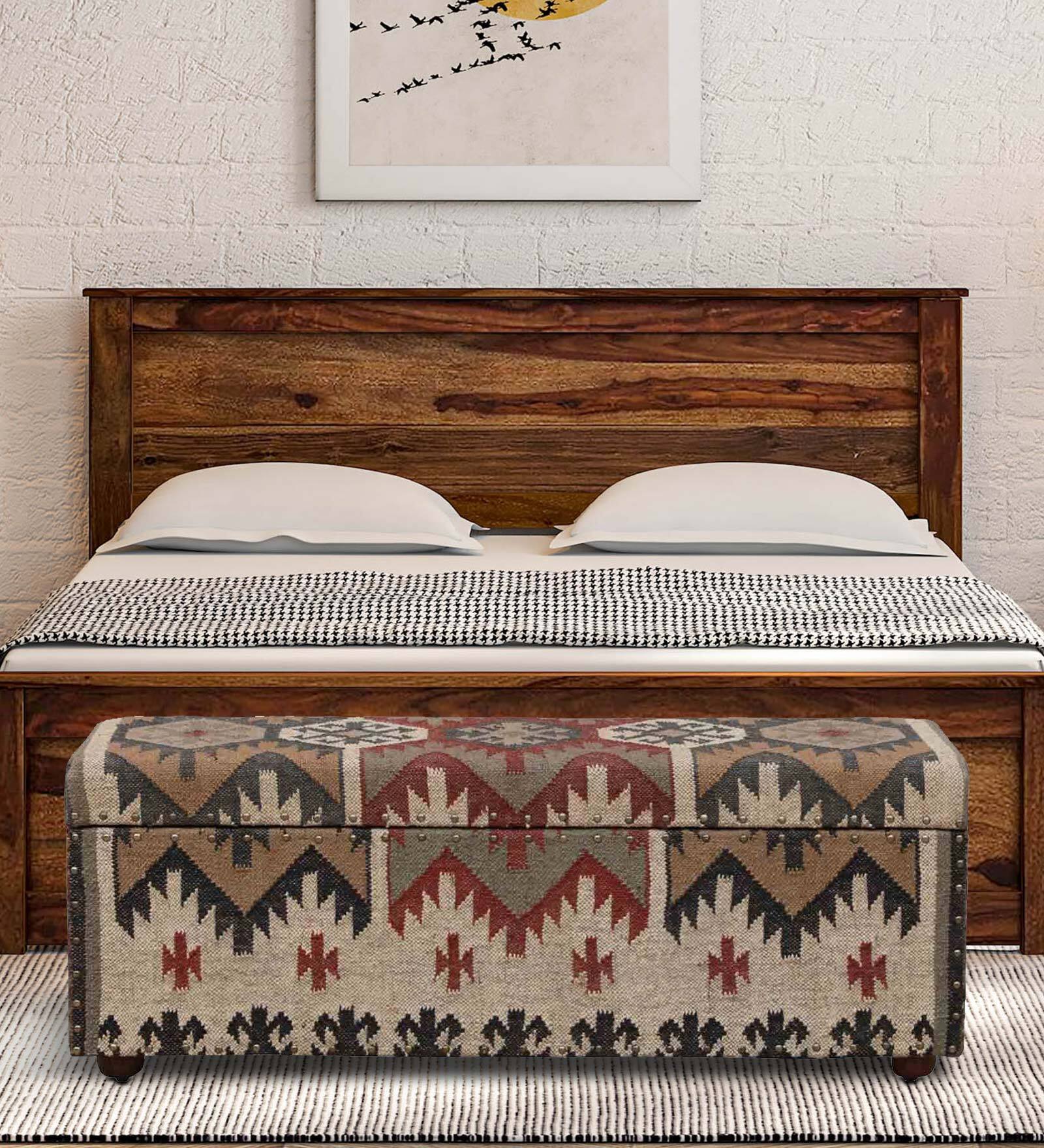 Amravan Linen Trunk in Provincial Teak Finish