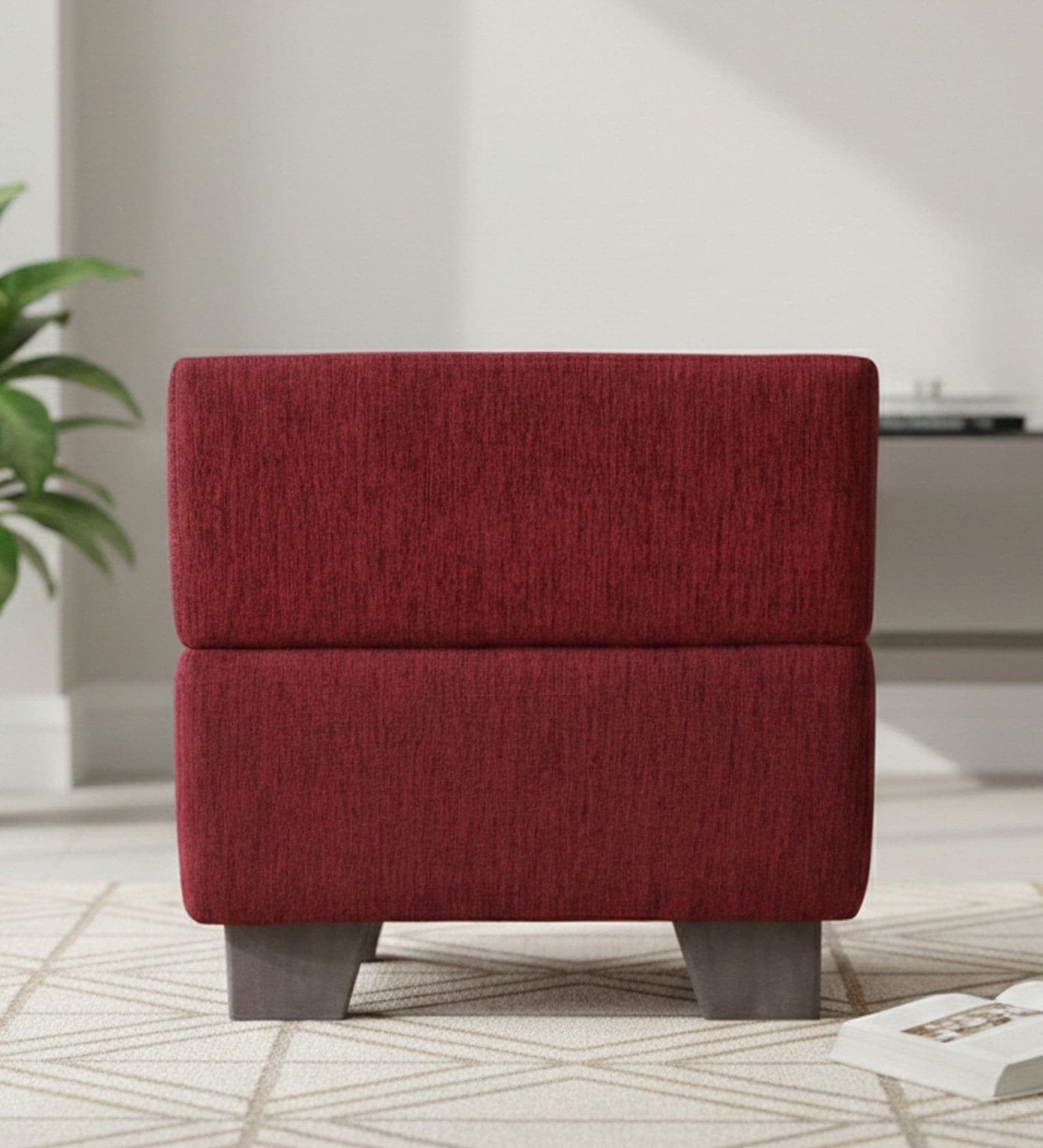 Amy Pouffe in Mossy Maroon Colour