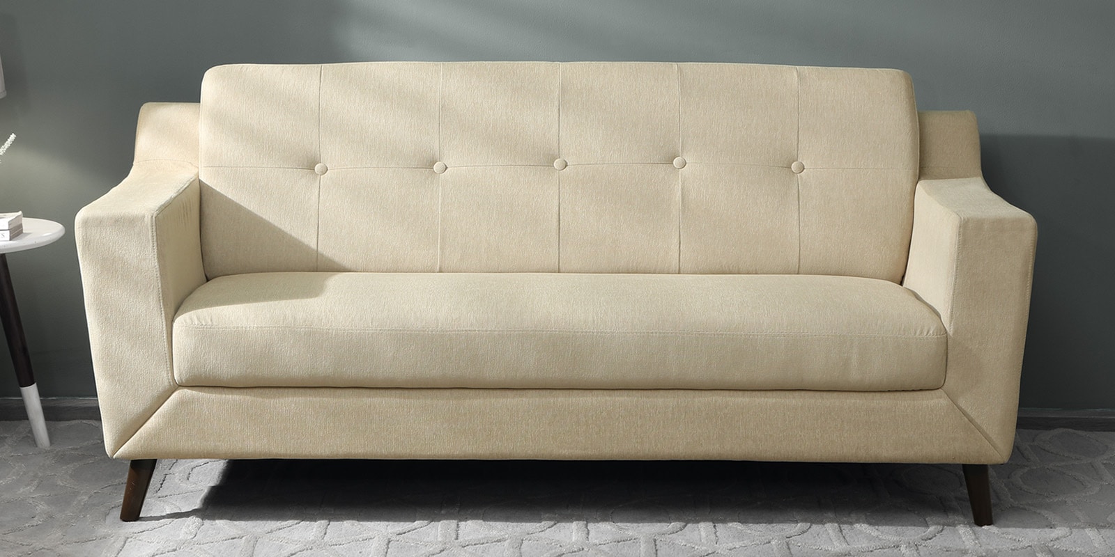 Buy Amanda Fabric 3 Seater Sofa In Beige Colour at 2% OFF by Casacraft ...