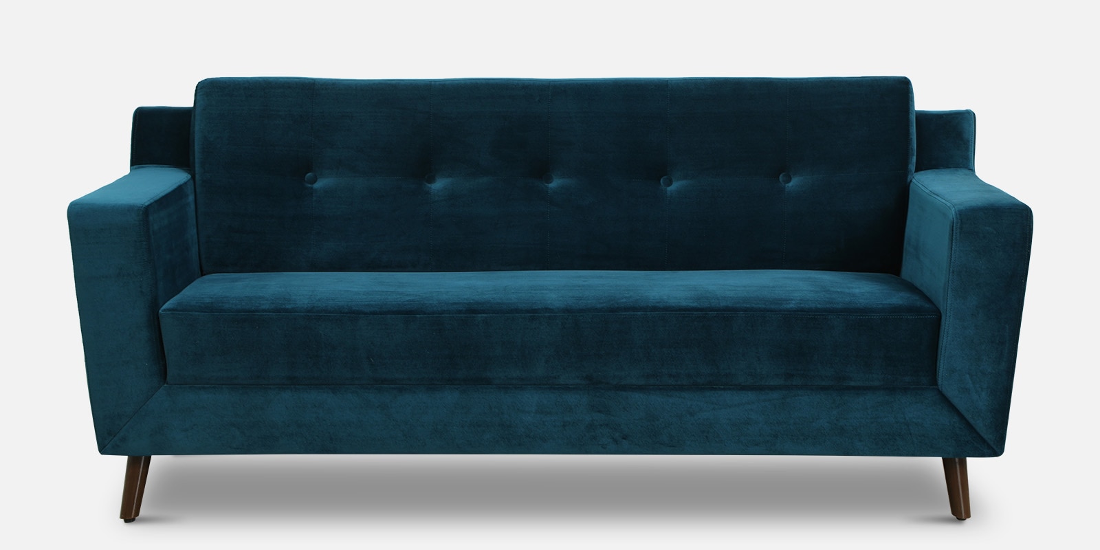 Amanda Velvet 3 Seater Sofa In Teal Blue Colour