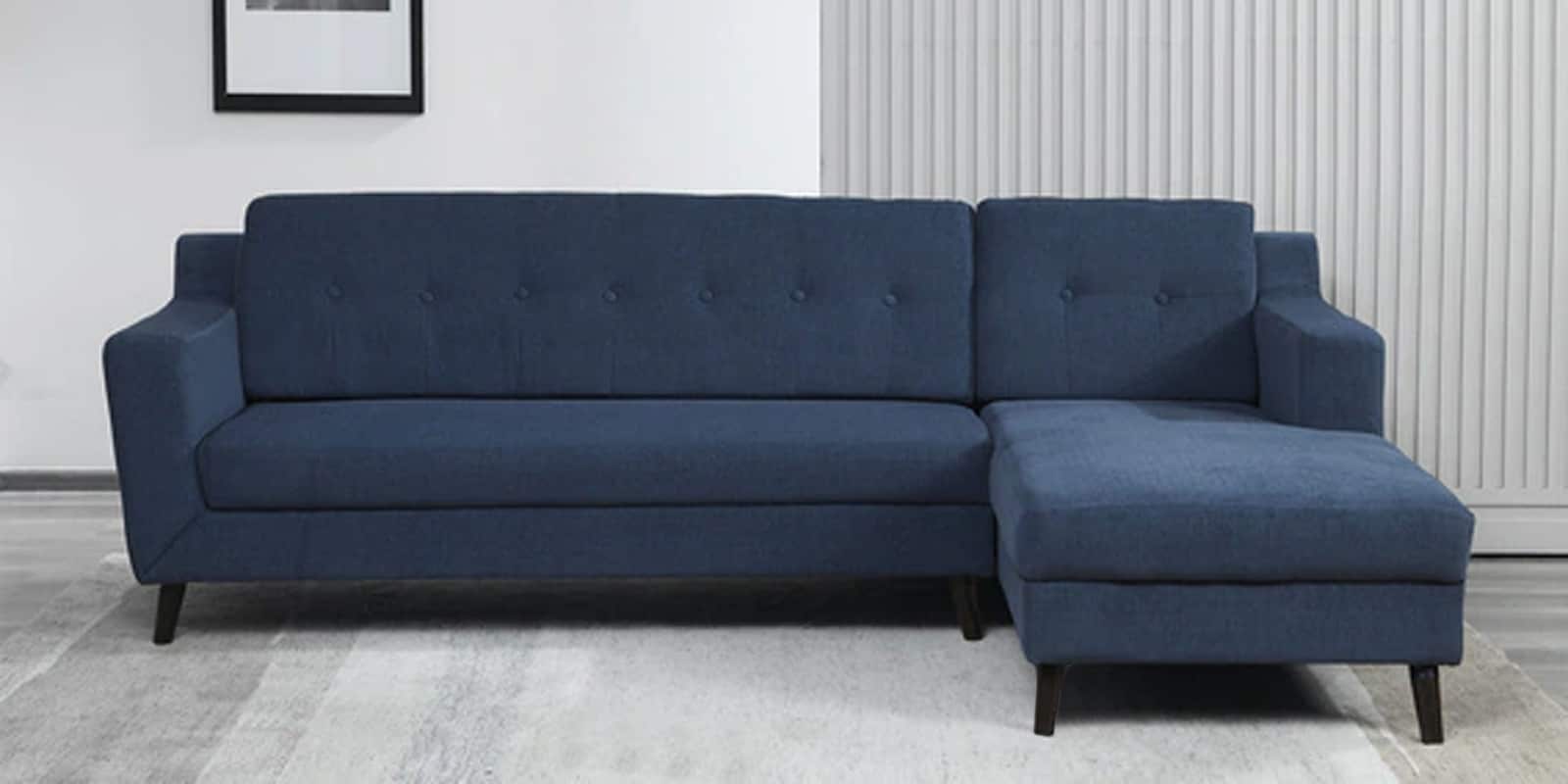 Small Navy Blue Sectional Sofa Baci Living Room