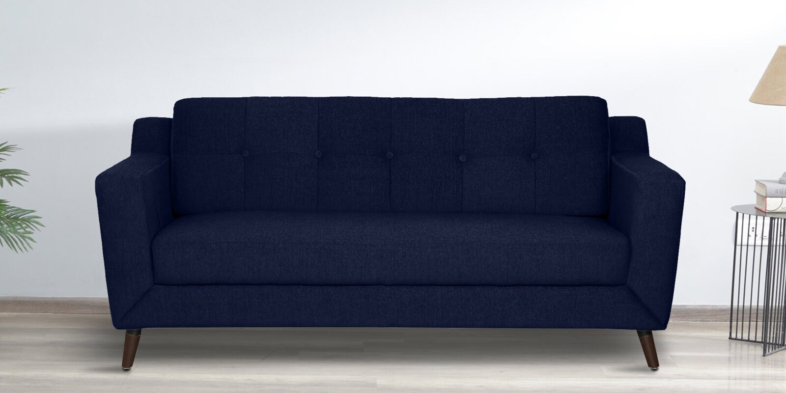Amanda Velvet 3 Seater Sofa In Royal Blue Colour