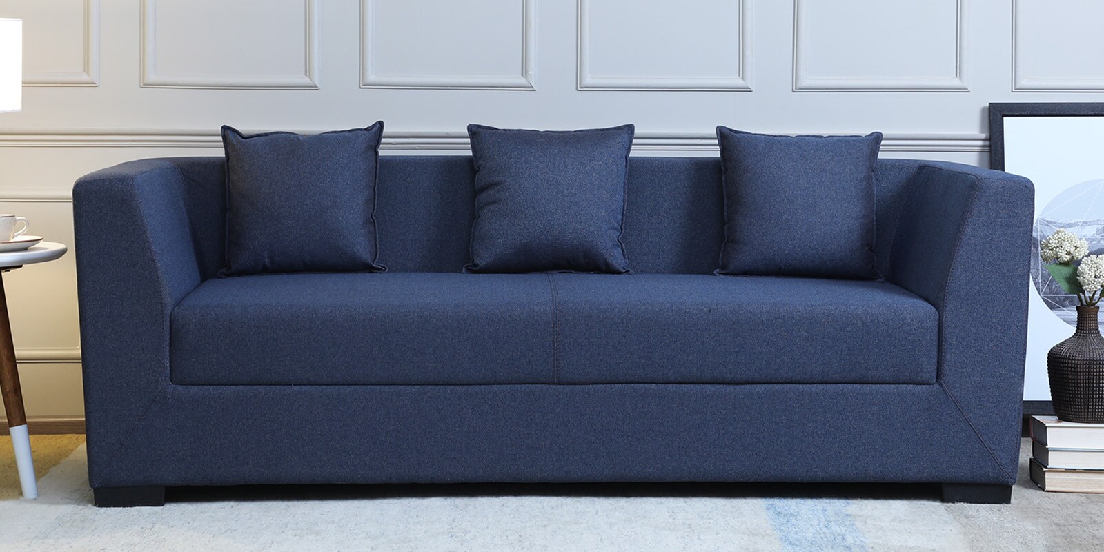 Amida 3 Seater Sofa In Blue Colour