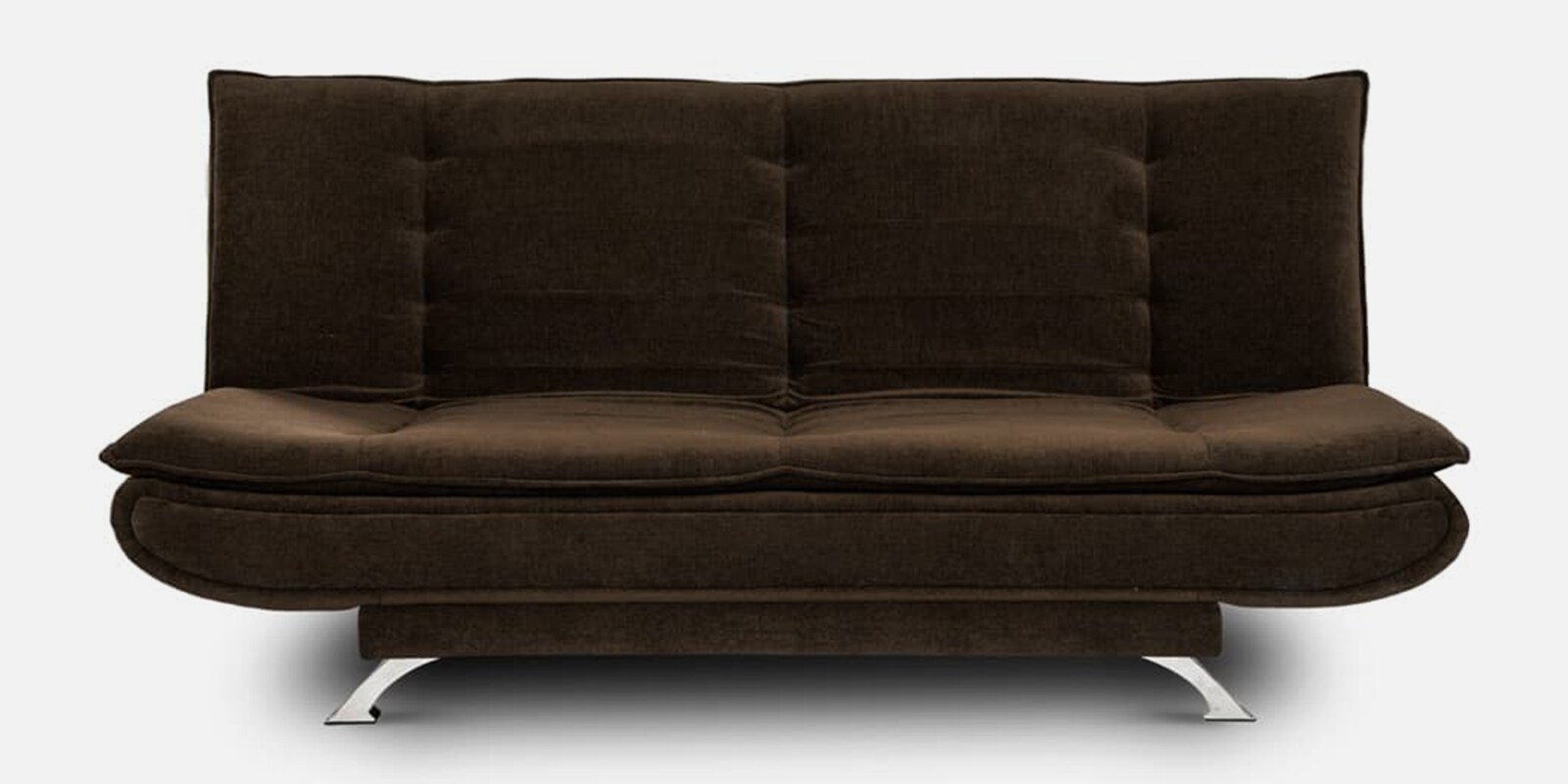 Amoeba Fabric Convertible Sofa Cum Bed in Dark Earth Colour