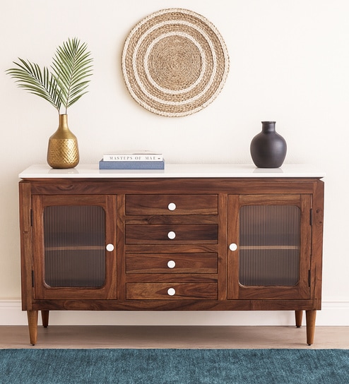 Amalfi Sheesham Wood Sideboard In Provincial Teak Finish