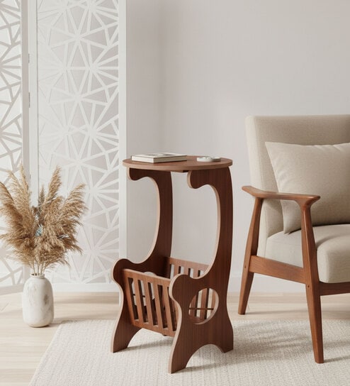 Amalia End Table in Walnut Finish