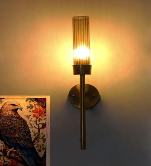 Amber Glass Slim Linear Wall Lamp Wallchieres