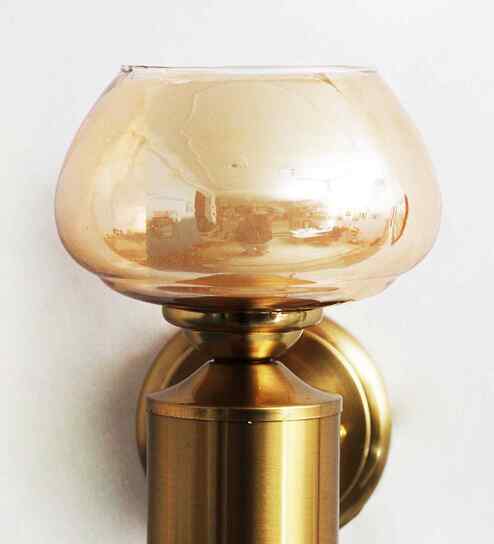 Amber Kachori Glass  Wall Sconce