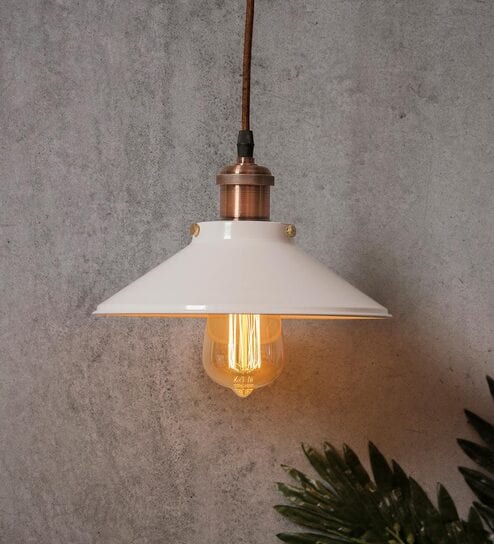 Amherst White Metal Hanging Light
