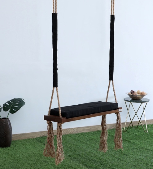 Amreli Solid wood Swing in Black Colour