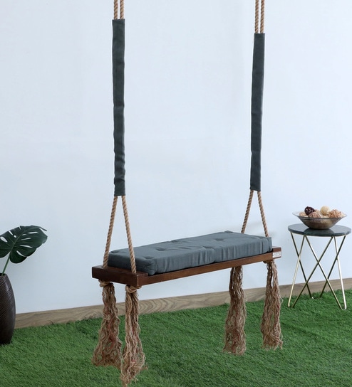 Amreli Solid wood Swing in Grey Colour