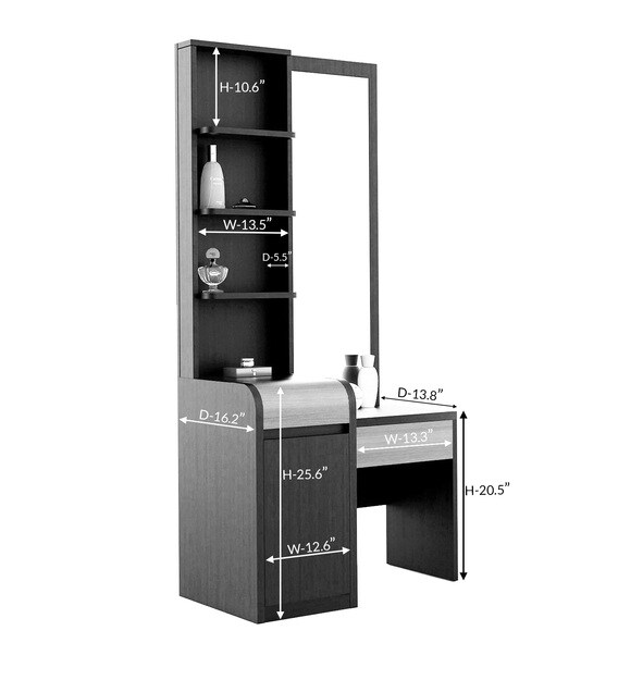 Buy Amazon Dressing Unit in Wenge Finish by Spacewood Online Dressing