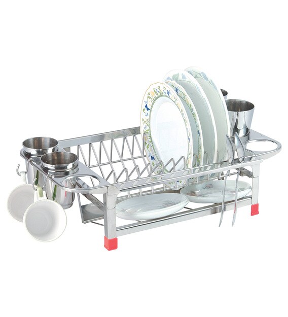 Buy Stainless Steel Utensil Basket In Silver By Amol Online Utensil