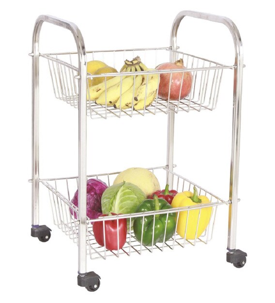 Buy 2 Tier Stainless Steel Kitchen Trolley By Amol Online Kitchen