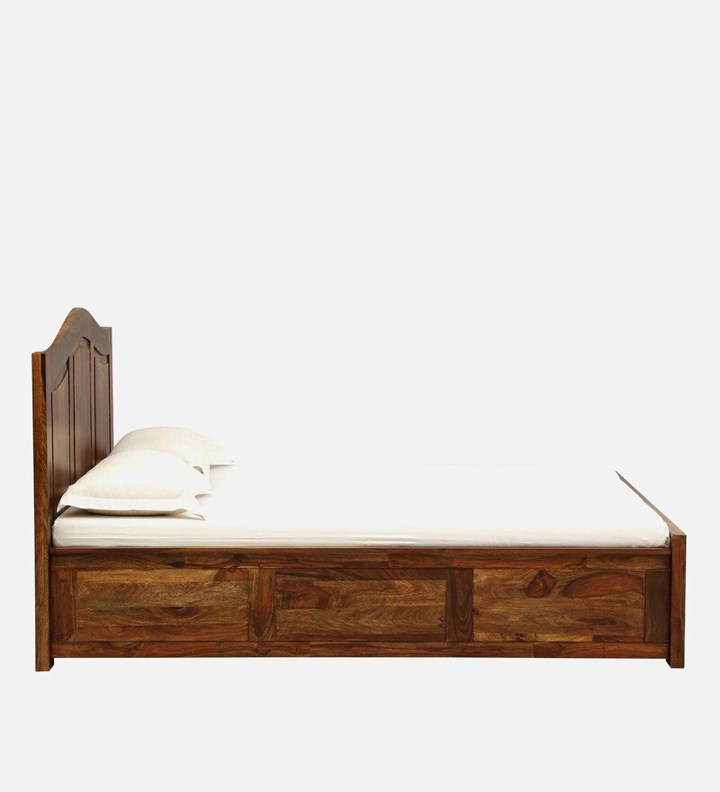 Buy Amalfi Solid Wood Queen Size Bed With Box Storage In Provincial