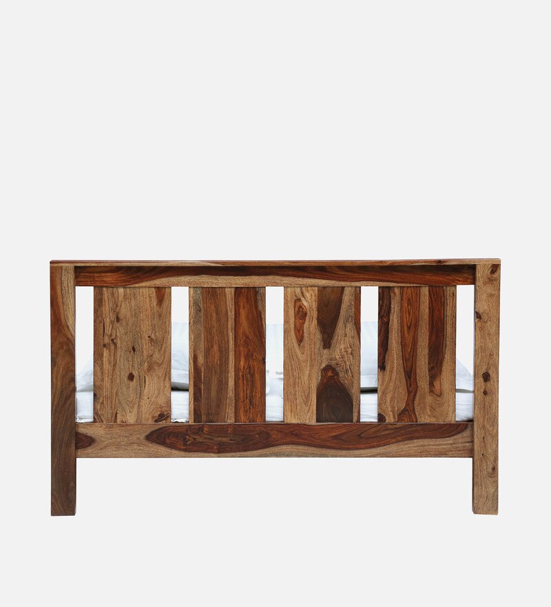 Buy Amarillo Sheesham Wood King Size Bed In Rustic Teak Finish Online