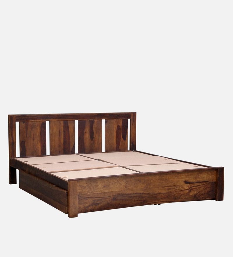 Buy Amarillo Solid Wood King Size Bed With Drawer Storage In Provincial