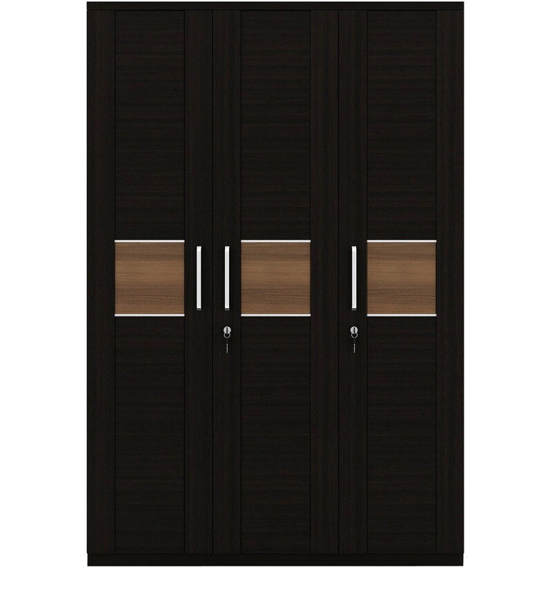 Buy Amazon 3 Door Wardrobe in Wenge Finish by Spacewood Online 3 Door