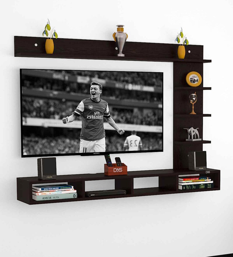 Buy Ambience Wall Mount TV Unit For TV Up To 55\ in Flowery Wenge