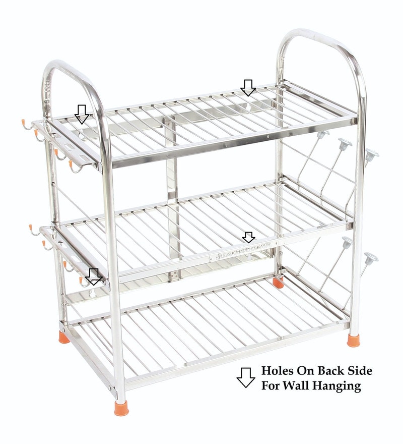 Buy Stainless Steel Kitchen Rack 18 X 11 Inches By Amol Online