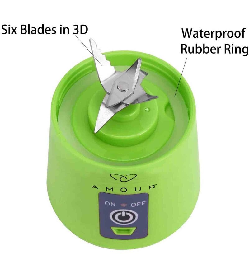 Buy Amour Portable Electric USB Juice Maker Bottle Blender with 6
