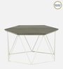 Amada Metal Hexagon Coffee Table In Grey Colour