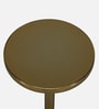 Amadeus End Table In Golden Finish with Marble Pedestal