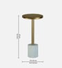 Amadeus End Table In Golden Finish with Marble Pedestal