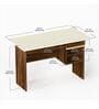 Amalet Writing Table In Brown Maple & Beige Finish
