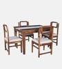 Amalfi Sheesham Wood 4 Seater Dining Set In Provincial Teak Finish