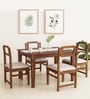 Amalfi Sheesham Wood 4 Seater Dining Set In Provincial Teak Finish