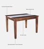 Amalfi Sheesham Wood 4 Seater Dining Table in Provincial Teak Finish